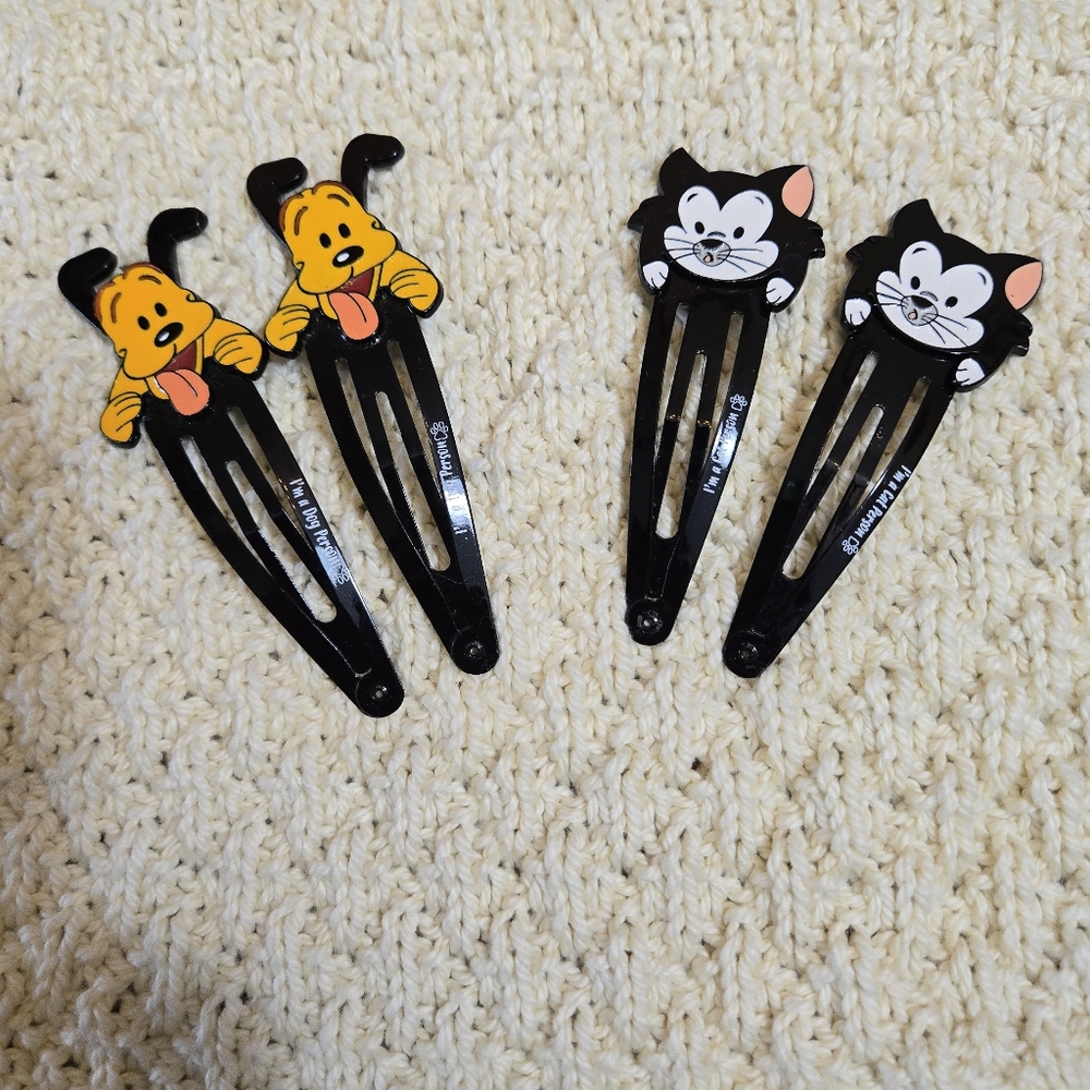 Disney Pluto And Figaro Hairclips